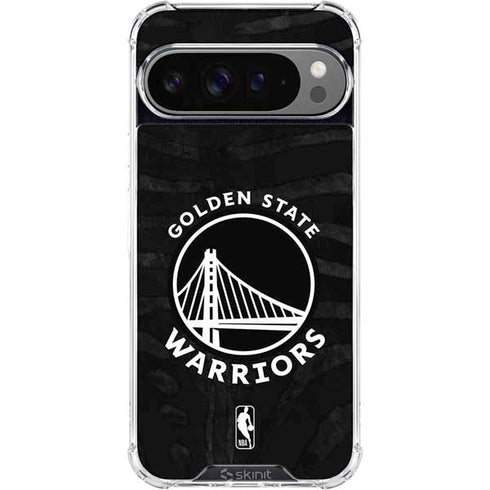 NBA Golden State Warriors Black Animal Print Google Pixel 10 Pro XL Clear Case